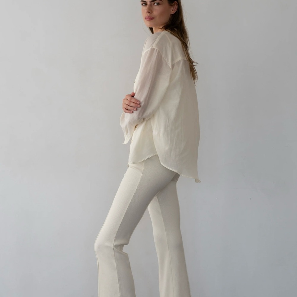 DONNI. Cream Flare Women's Pants